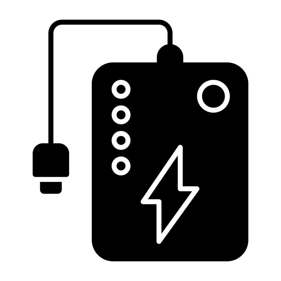 un ícono de diseño único del banco de energía vector