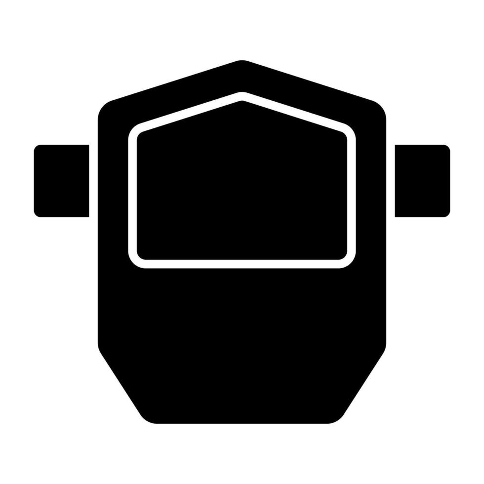 icono de diseño lleno de casco de soldadura vector