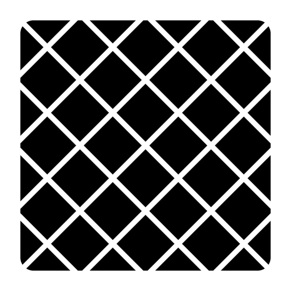 Glyph design icon of tiles vector