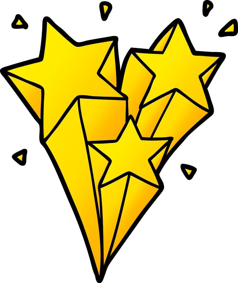 Cartoon shooting stars vector