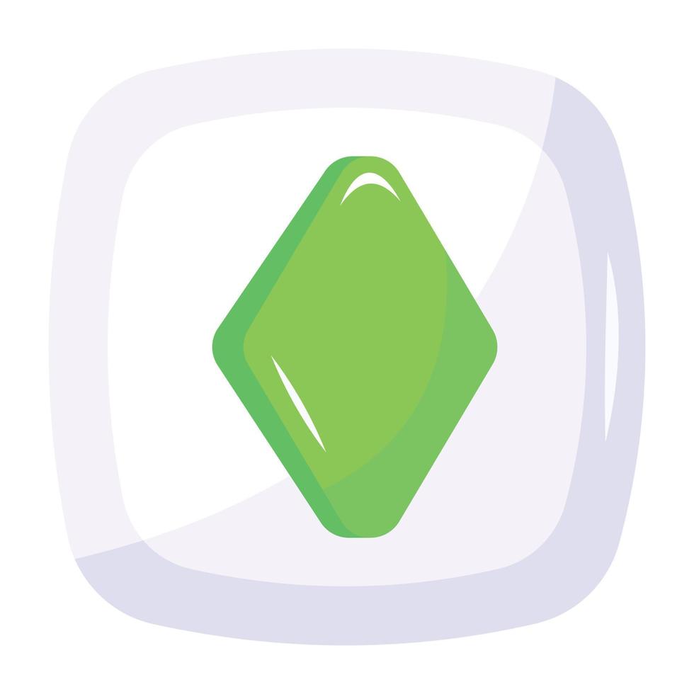 A diamond card flat design vector