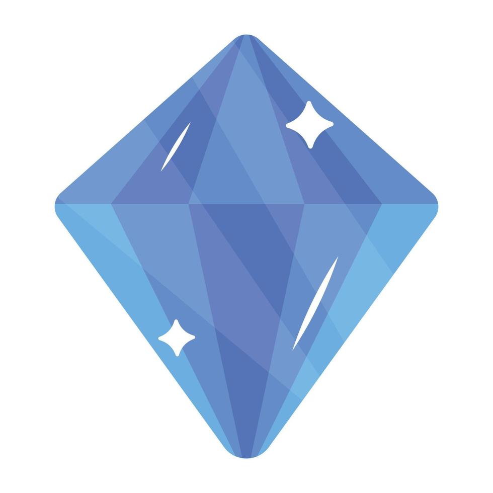 un icono editable plano de diamante vector