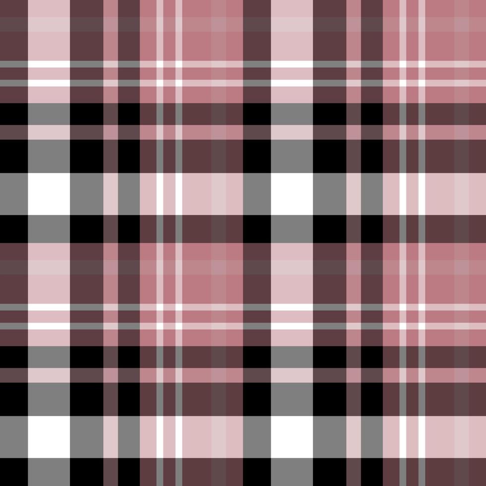Seamless pattern in black, white, discreet pink colors for plaid, fabric, textile, clothes, tablecloth and other things. Vector image.