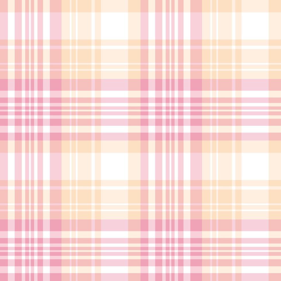 Seamless pattern in pink, light beige and white colors for plaid, fabric, textile, clothes, tablecloth and other things. Vector image.