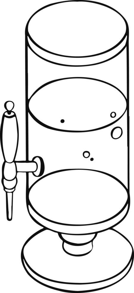 grifo de ilustración de cerveza ligera de barril vector