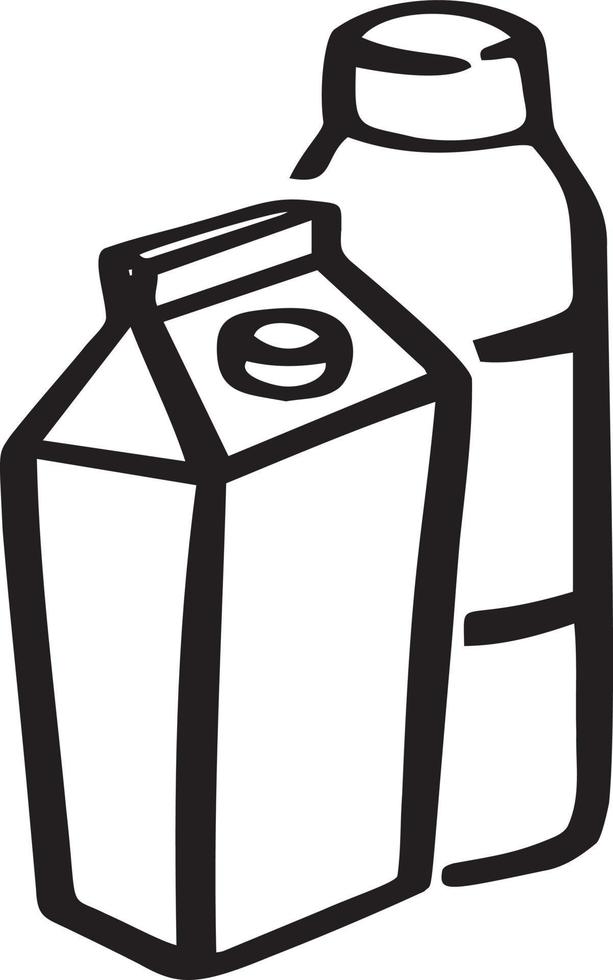 Icon depicting Milk, yogurt. Line dairy and dairy products vector