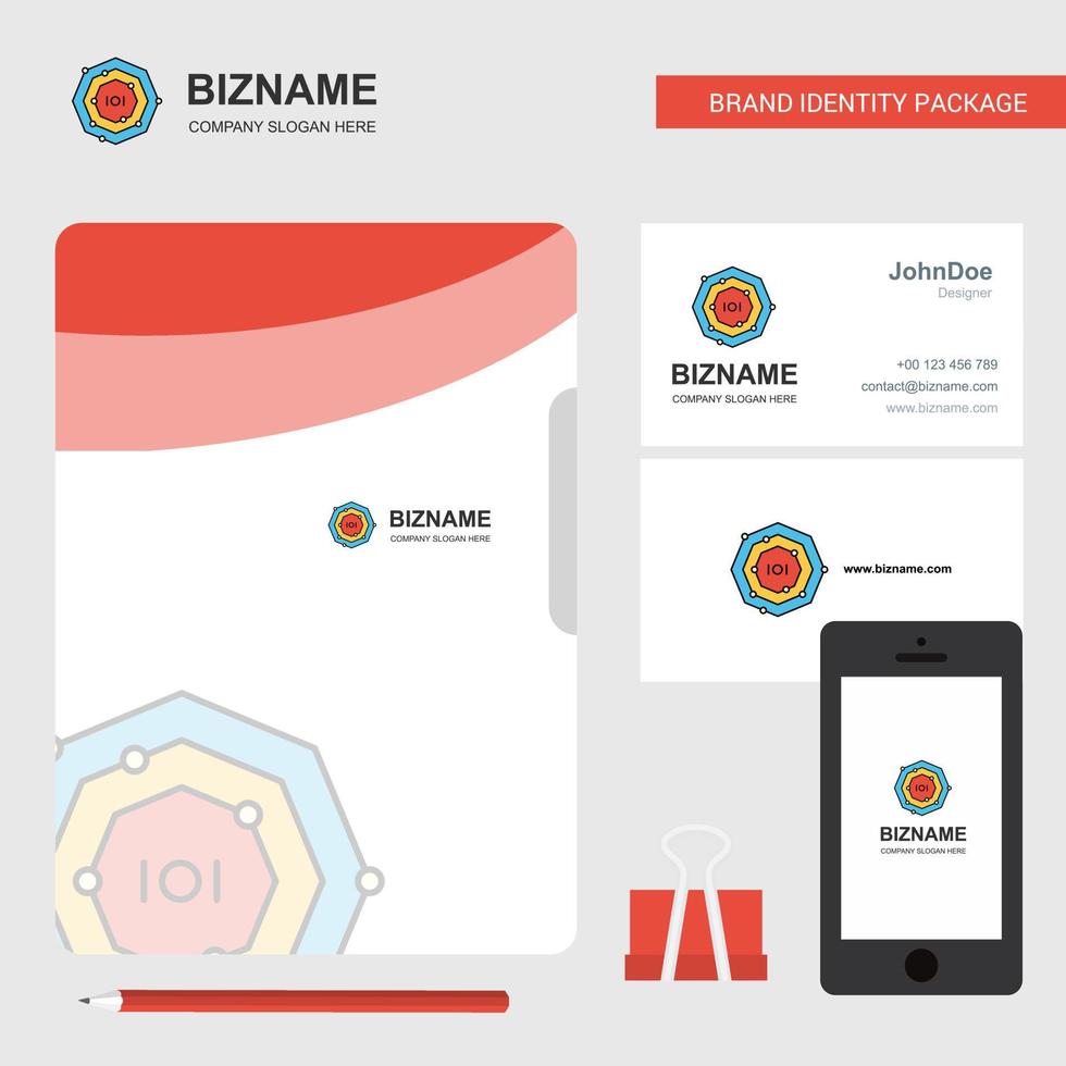 Chemical bonding Business Logo File Cover Visiting Card and Mobile App Design Vector Illustration