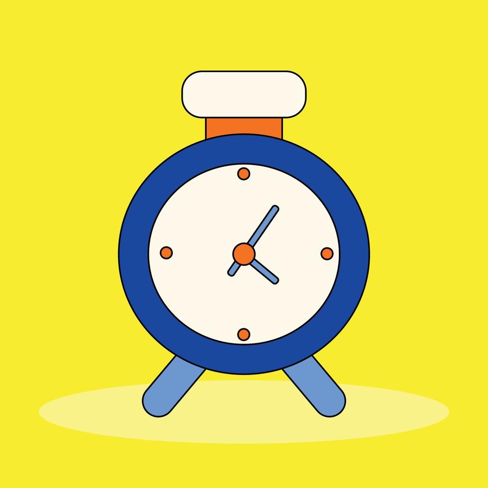 a clock isolated yellow background vector