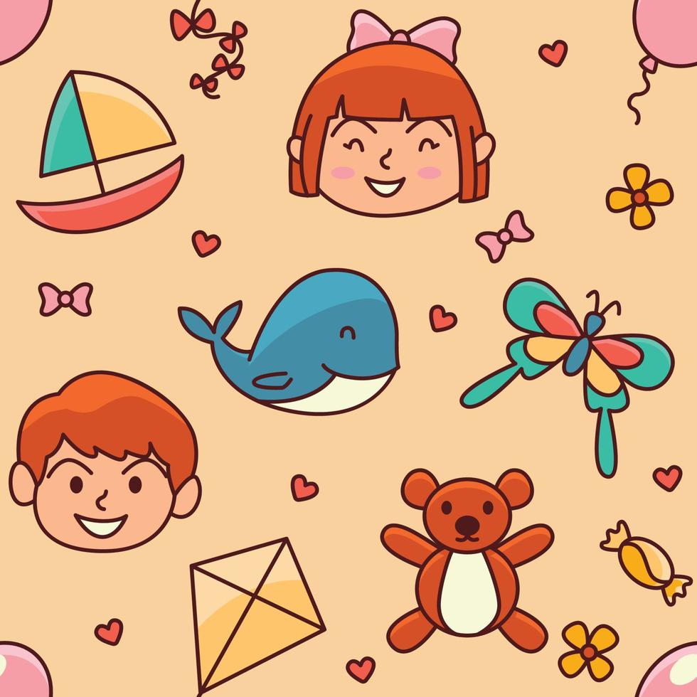 Children day Seamless Background vector