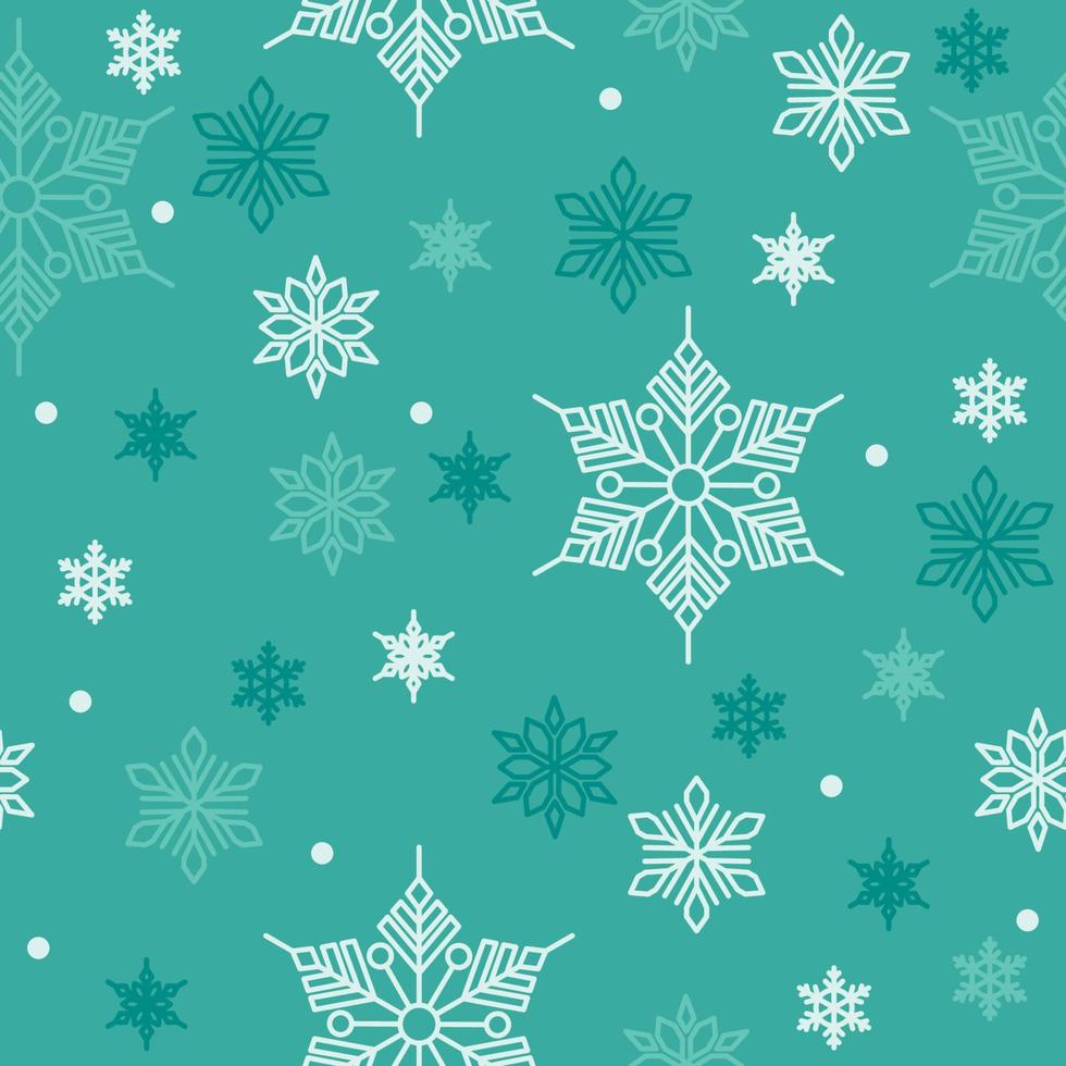 fondo de costuras de copo de nieve de navidad vector