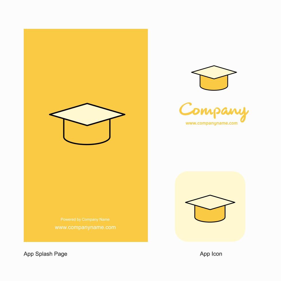 Convocation cap Company Logo App Icon and Splash Page Design Creative Business App Design Elements vector
