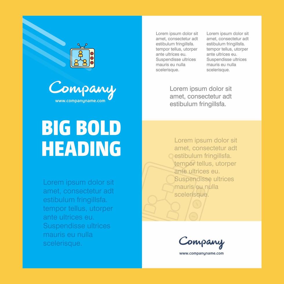 Television Business Company Poster Template with place for text and images vector background