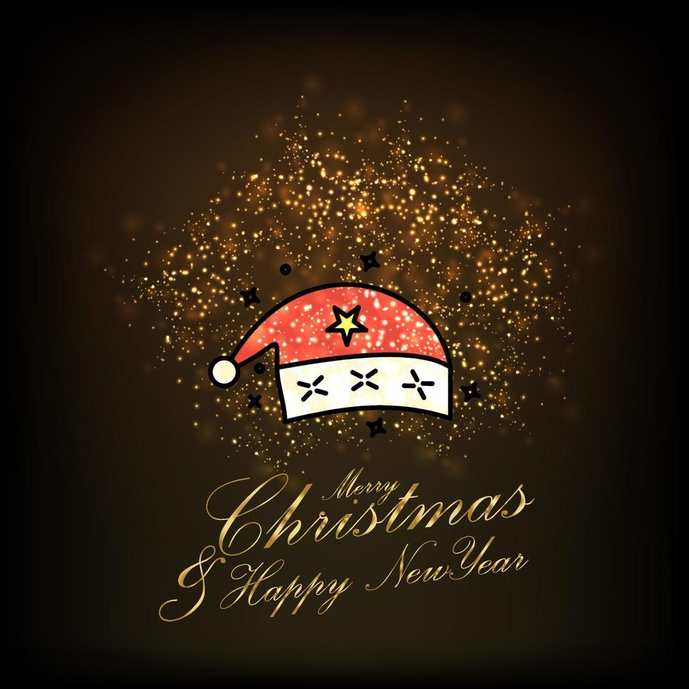 Merry Christmas and Happy new Year Abstract Glitter background vector