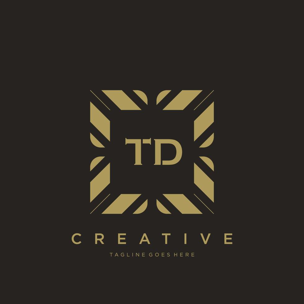 TD initial letter luxury ornament monogram logo template vector