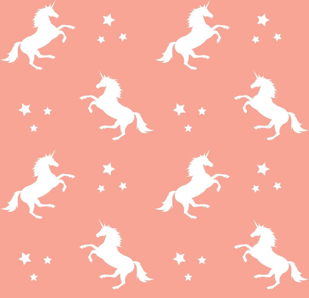 Vector seamless pattern of unicorn silhouette