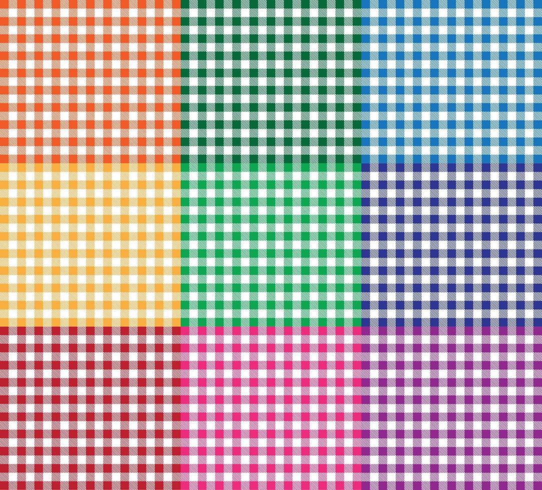 colorful plaid fabric texture vector