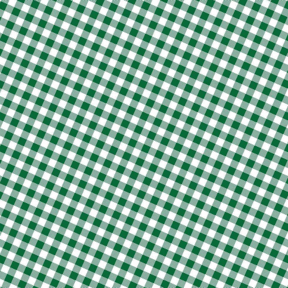 GREEN and white checkered table cloth vector