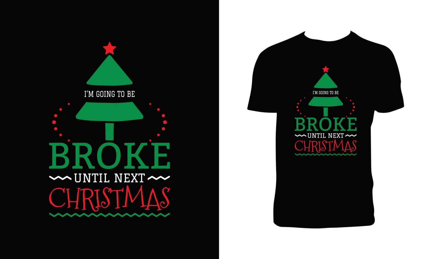 Christmas Typography And Decorative T Shirt Design vector