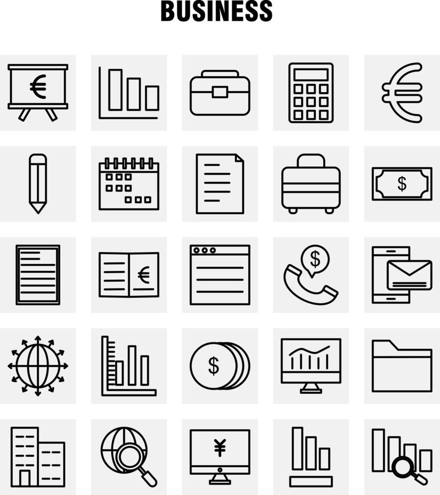 los iconos de línea de negocios establecidos para infografías kit uxui móvil y diseño de impresión incluyen nube dinero dólar moneda equipo dinero idea bulbo colección moderno logotipo infográfico y pictograma vector