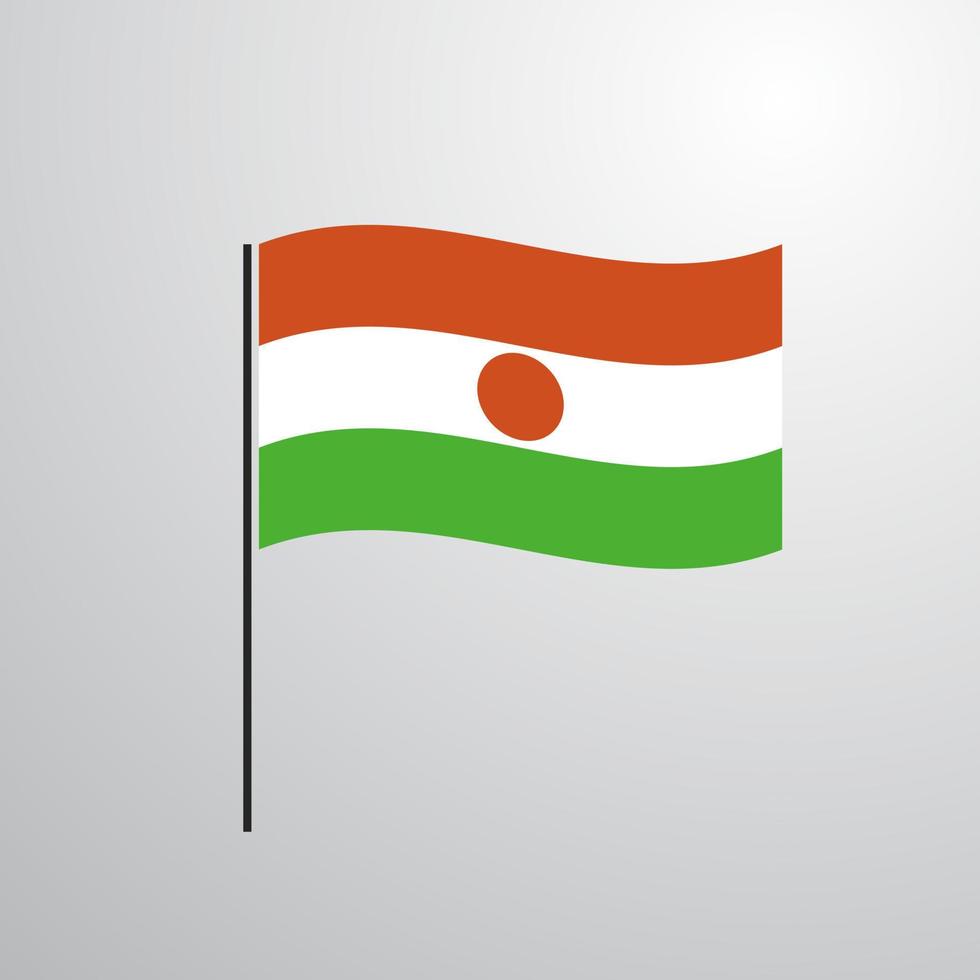 Niger waving Flag vector