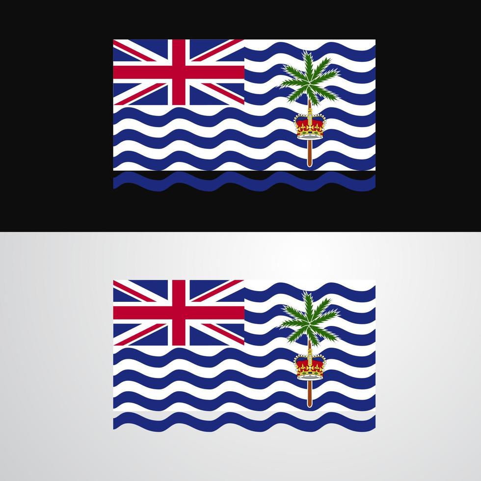 diseño de banner de bandera de territorio británico del océano índico vector