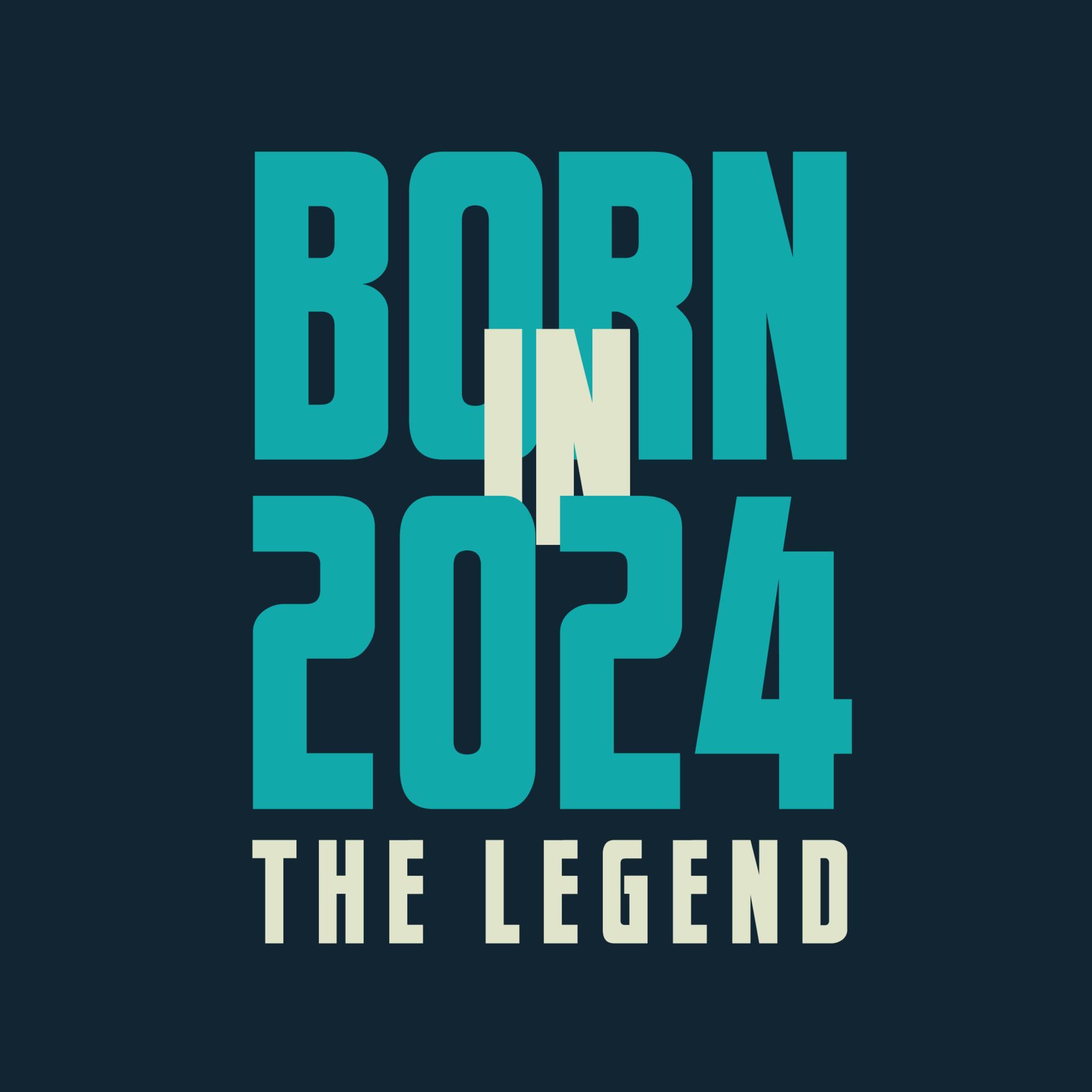 Born in 2024, The legend. 2024 Legend Birthday Celebration gift Tshirt