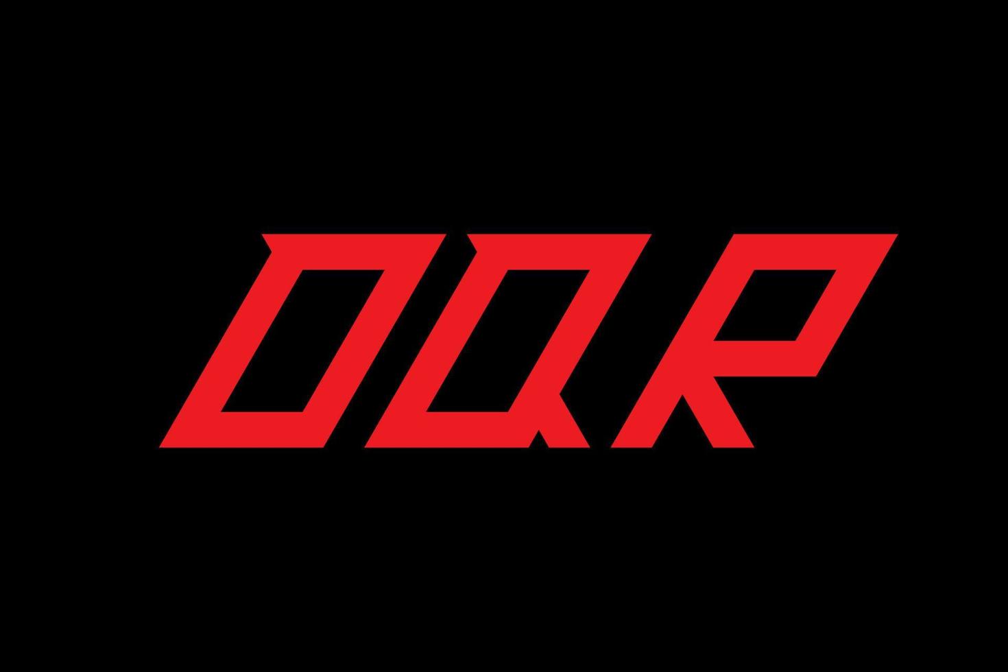 diseño de logotipo de letra y alfabeto opr vector