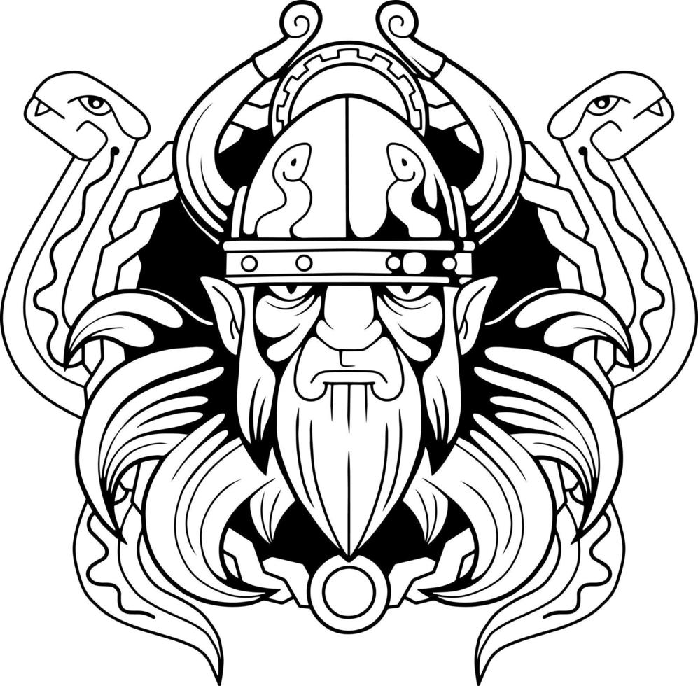 Scandinavian god Loki vector