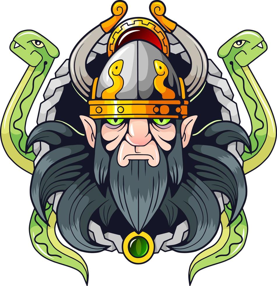 Scandinavian god Loki vector