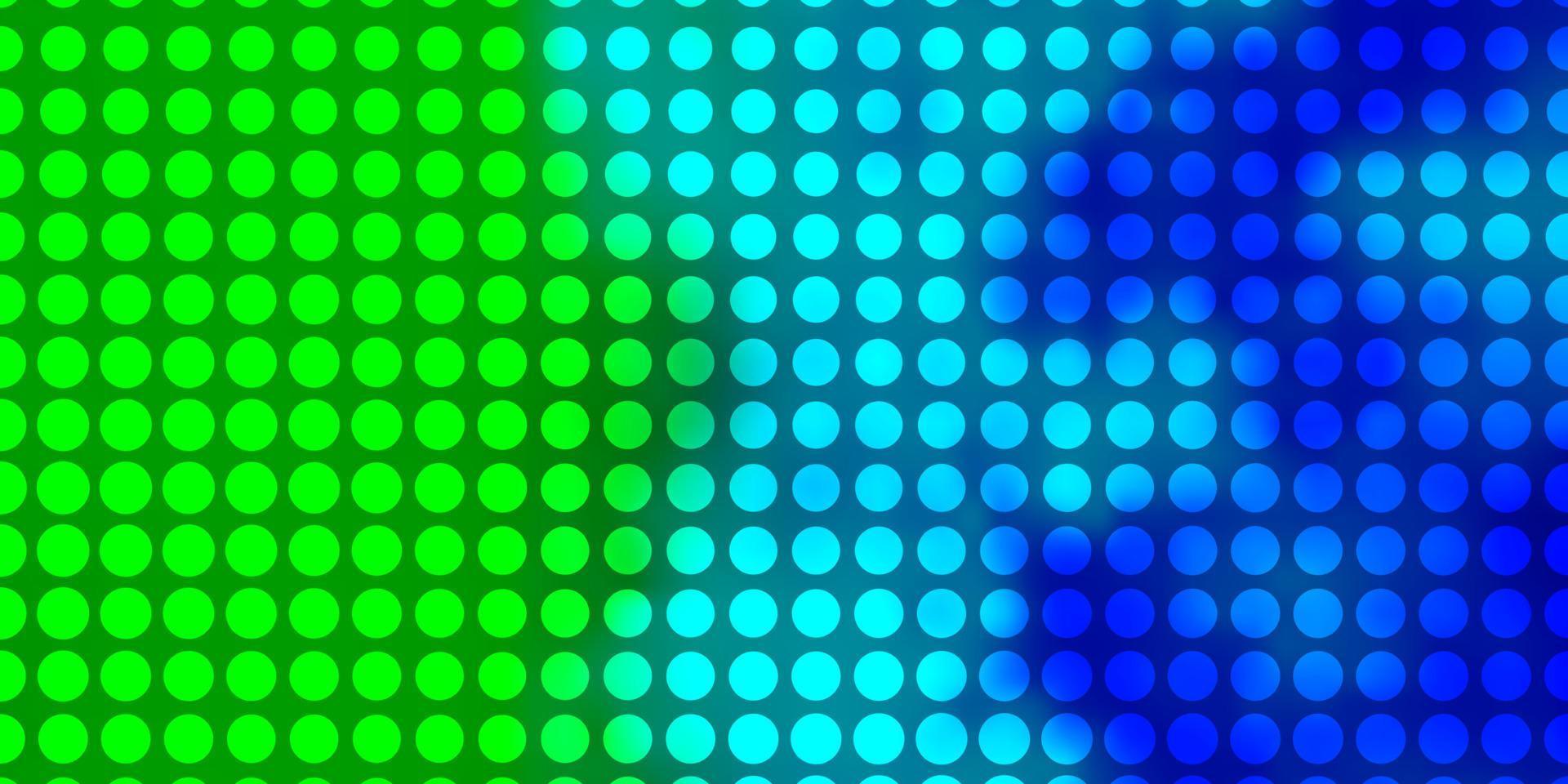 Fondo de vector azul claro, verde con círculos.