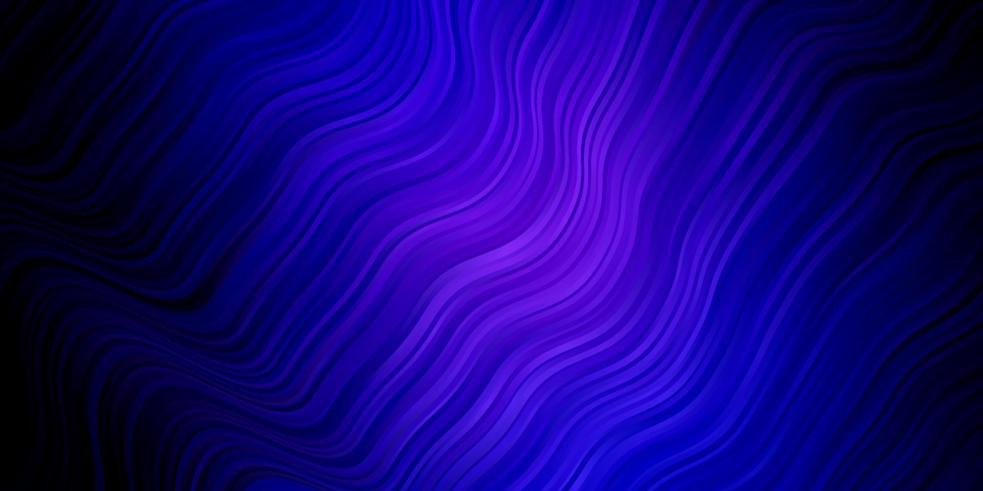 plantilla de vector azul oscuro con líneas curvas.