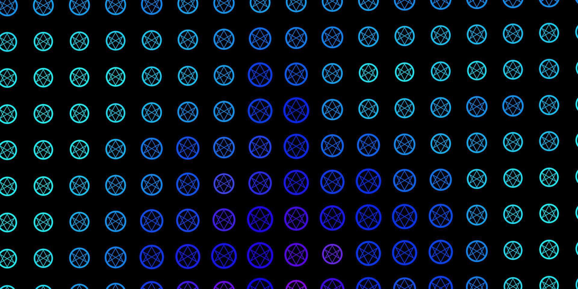Dark Pink, Blue vector pattern with magic elements.