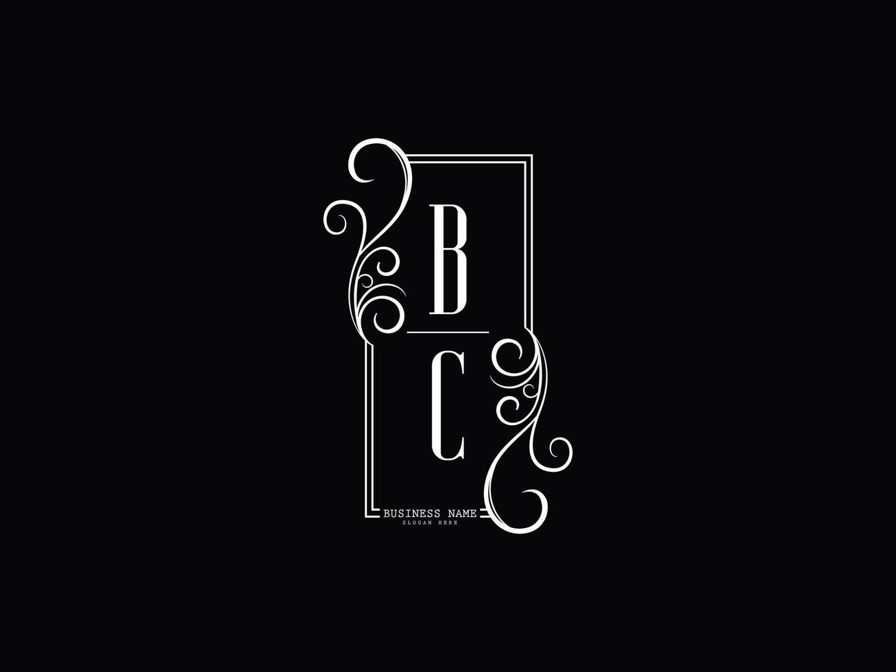 imagen del logotipo de las iniciales bc, diseño del logotipo de la letra bc cb de lujo vector