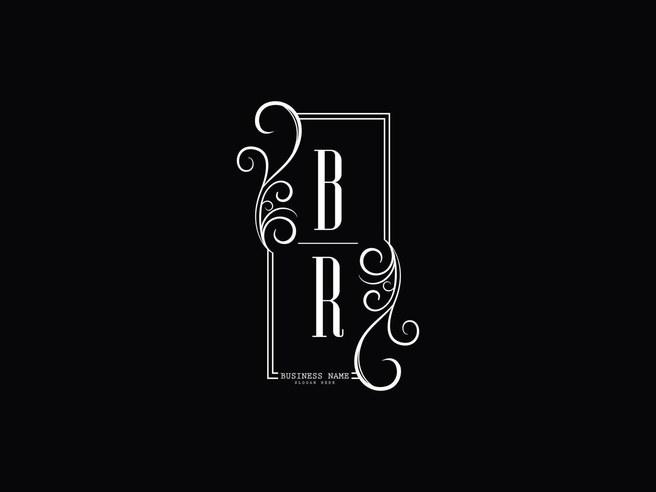 Initials BR Logo Image, Luxury Br rb Letter Logo Design vector