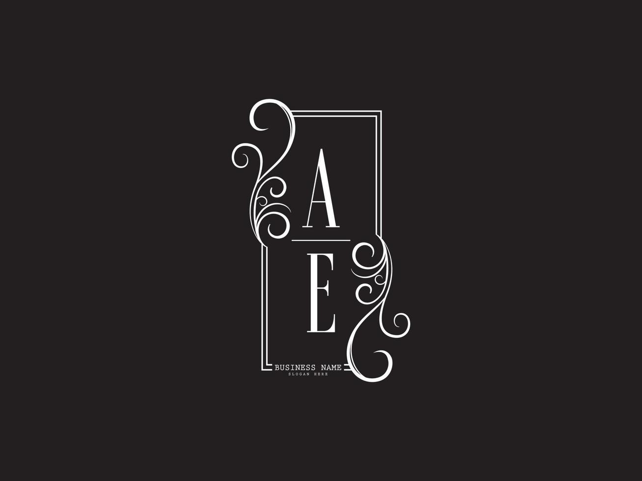 Initials AE Logo Icon, Luxury Ae ea Letter Logo Design For Business vector