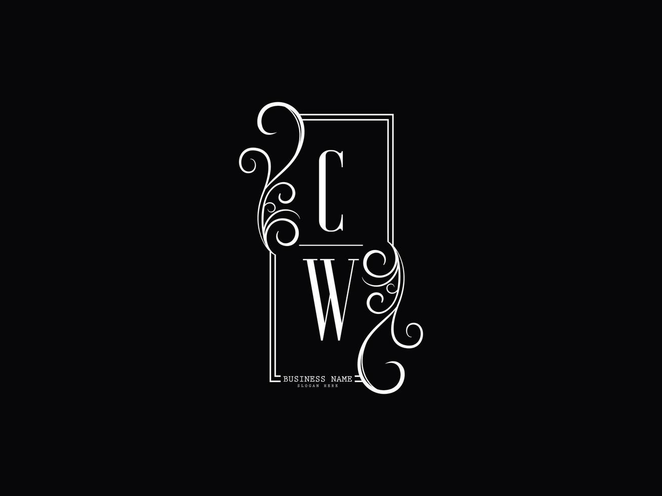 Letter CW Luxury Logo, Premium Cw wc Logo Icon Design vector