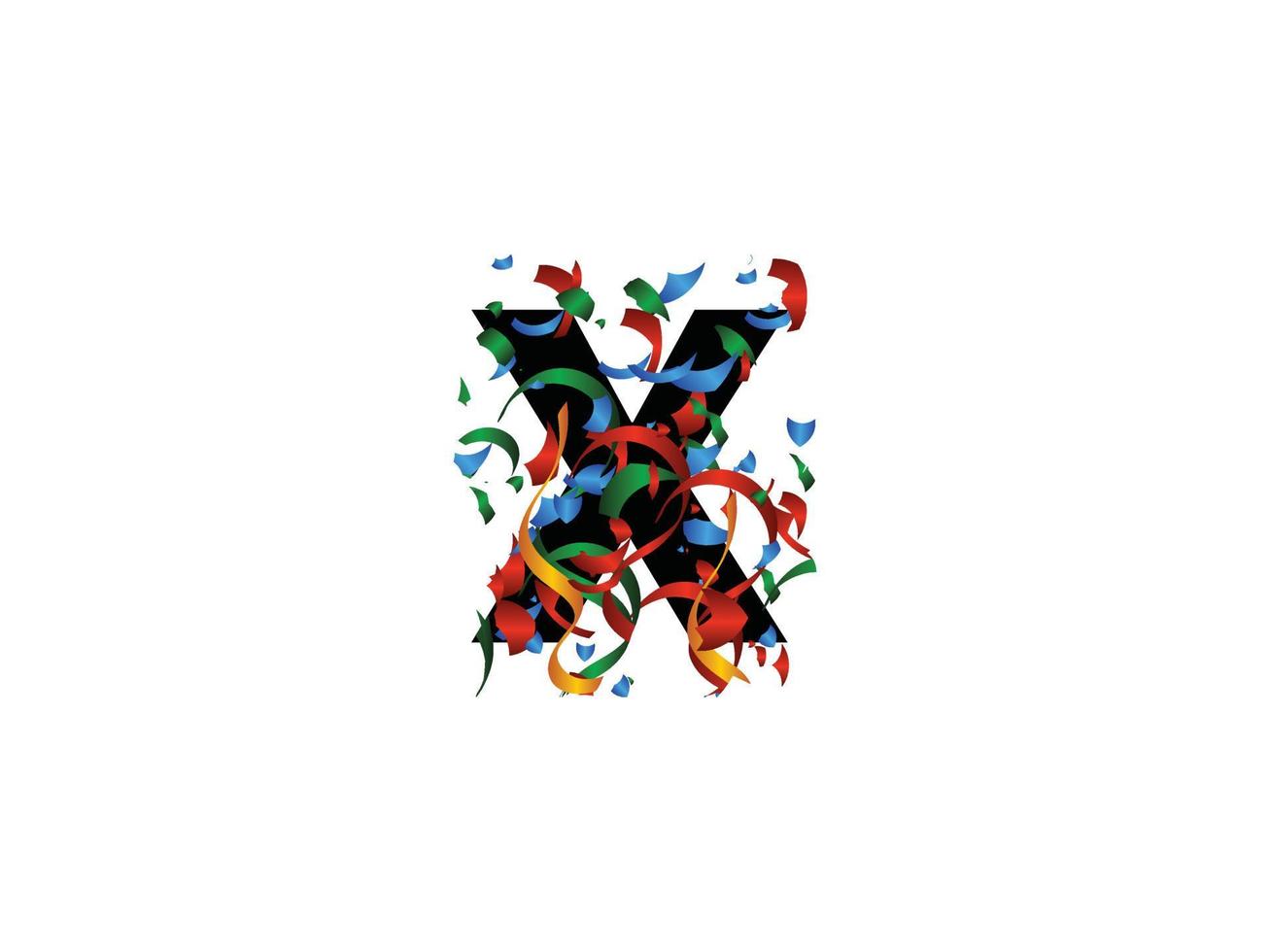 vector de icono de logotipo de letra x xx del alfabeto