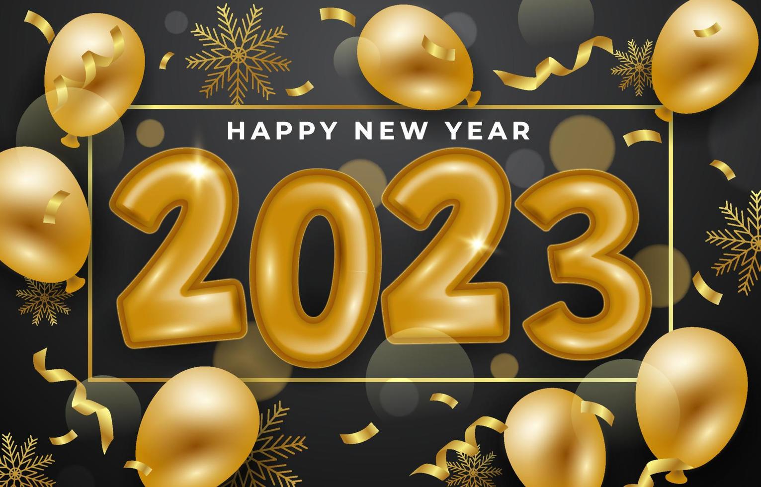 Happy New Year 2023 Concept vector