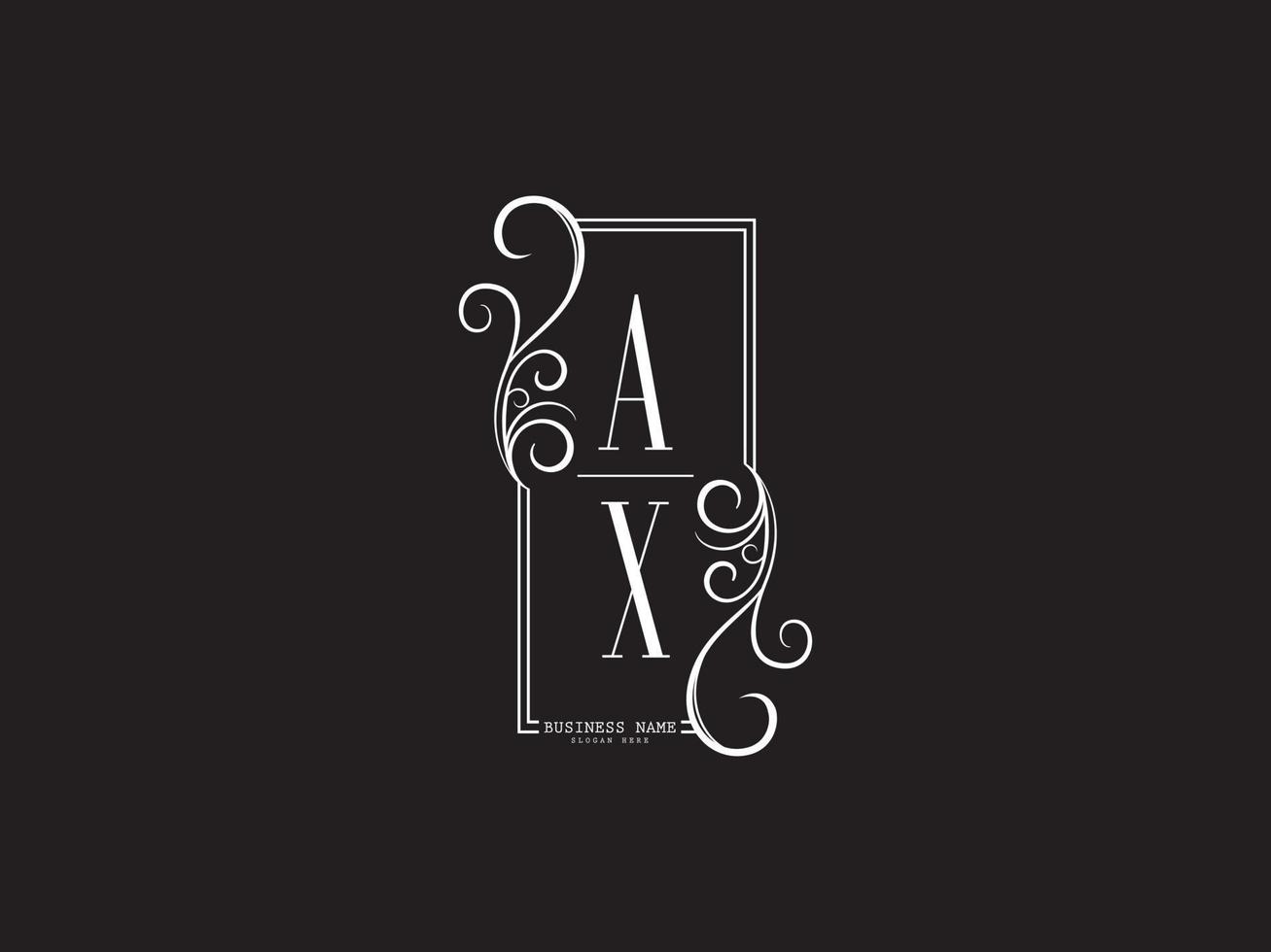 Initials Ax Logo Icon, Luxury Ax xa Letter Logo Design For Business vector