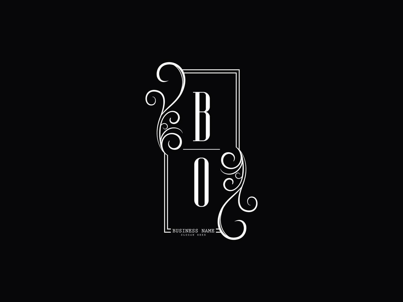 Initials BO Logo Image, Luxury Bo ob Letter Logo Design vector