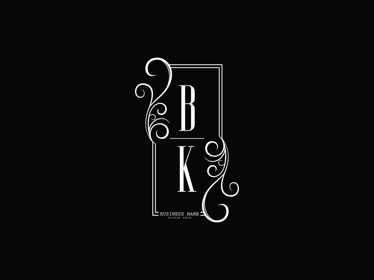 Initials BK Logo Image, Luxury Bk kb Letter Logo Design vector