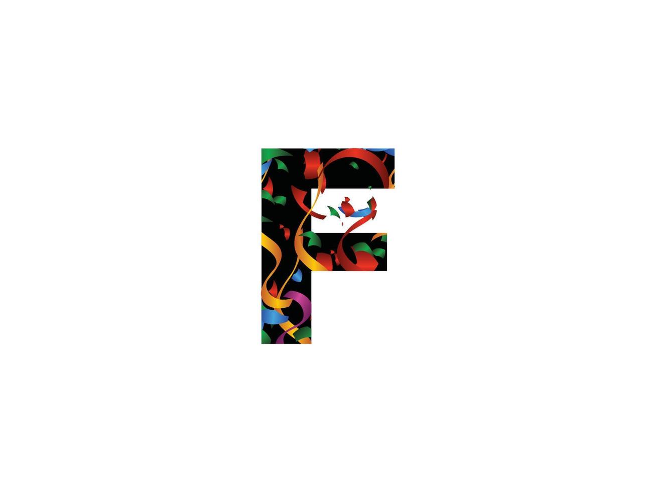 vector de icono de logotipo de letra f ff del alfabeto