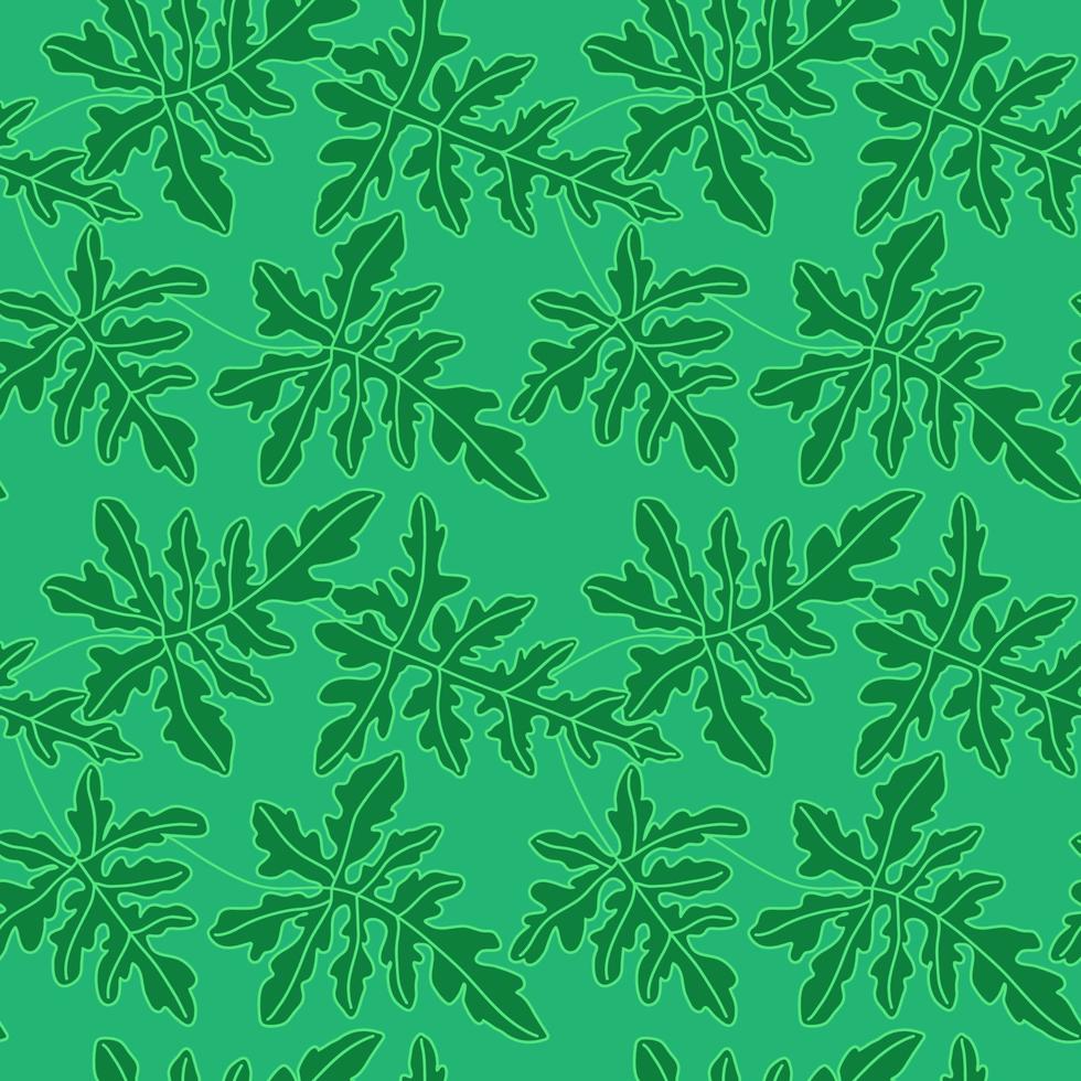 Vector seamless pattern with leaves, repeatable minimalistic background. Repeatable botanical backdrop.