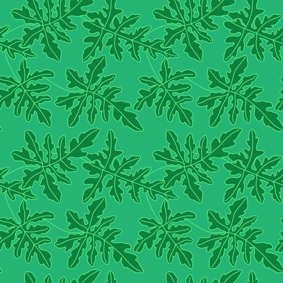 Vector seamless pattern with leaves, repeatable minimalistic background. Repeatable botanical backdrop.