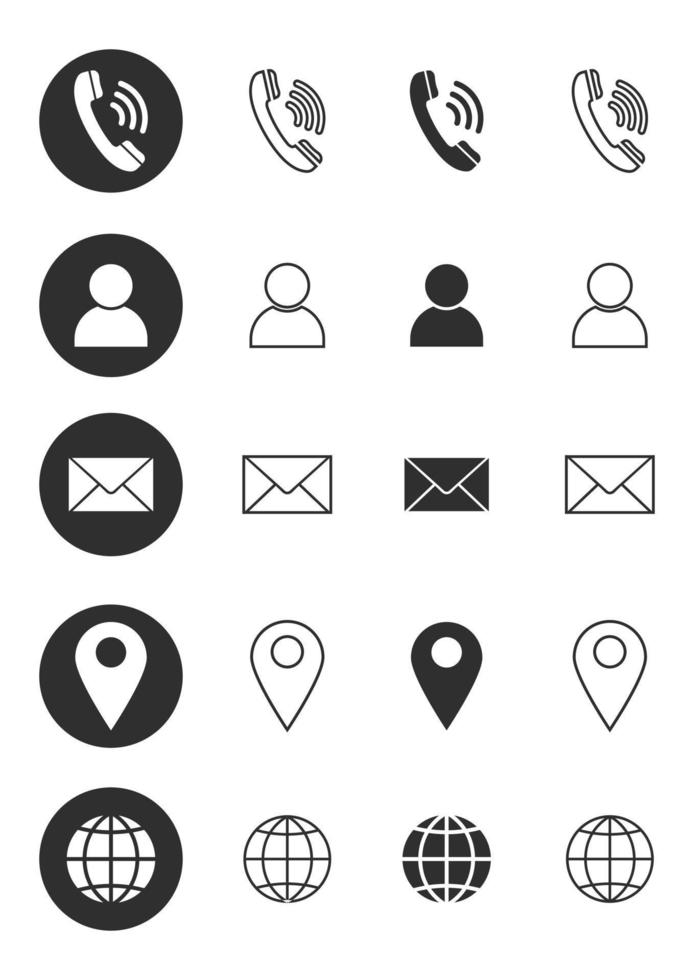 Web Linear Icons Set. Outline Web Illustration vector