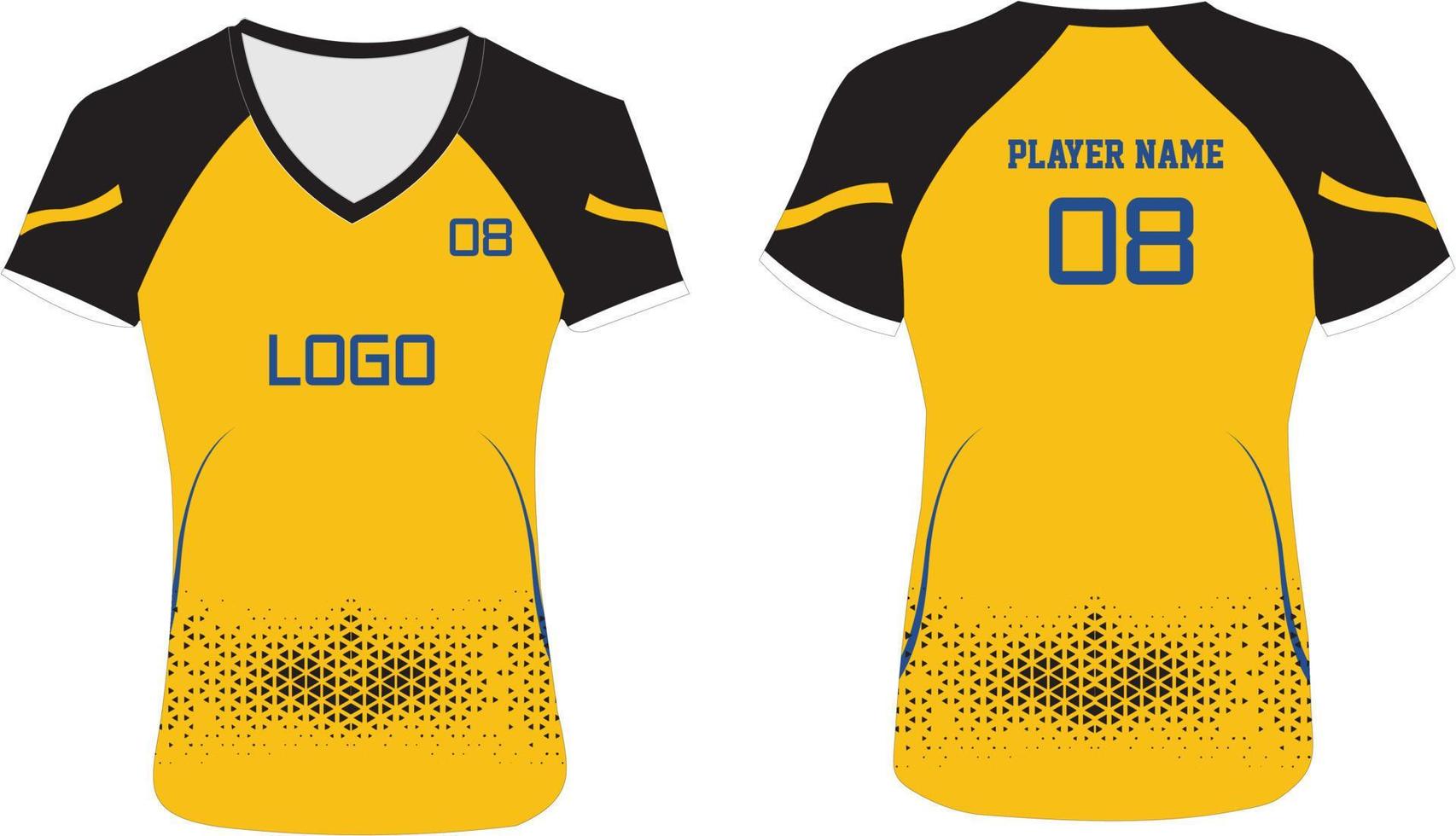 Sublimated Volleyball Jersey Uniform mock ups templates 14053105 Vector