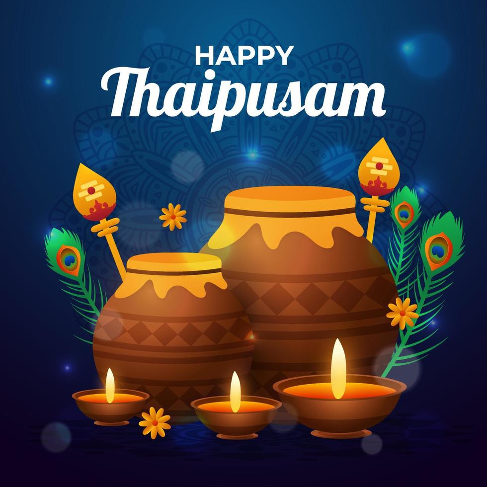 concepto de festival de thaipusam vector