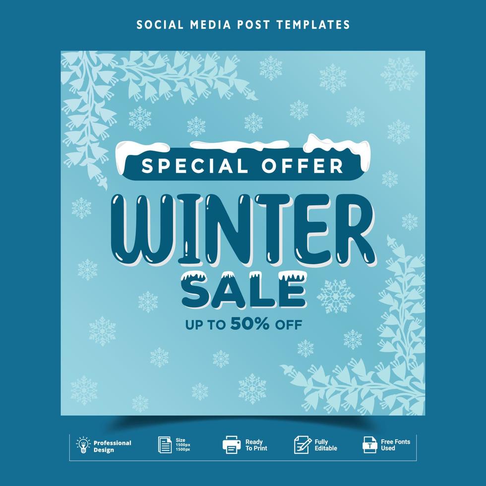 Winter sale background vector