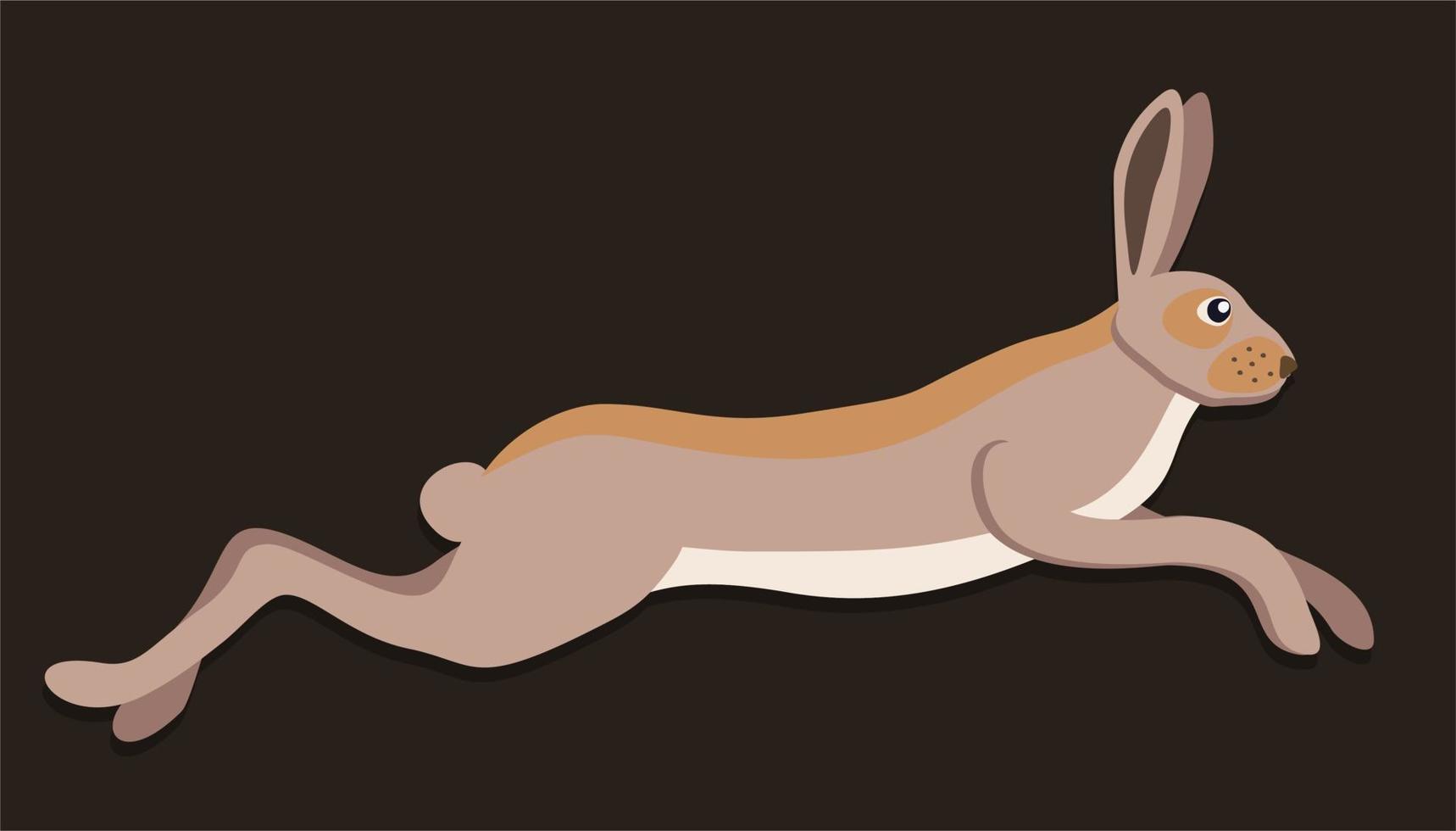 Running hare. Vector isolated illustration.