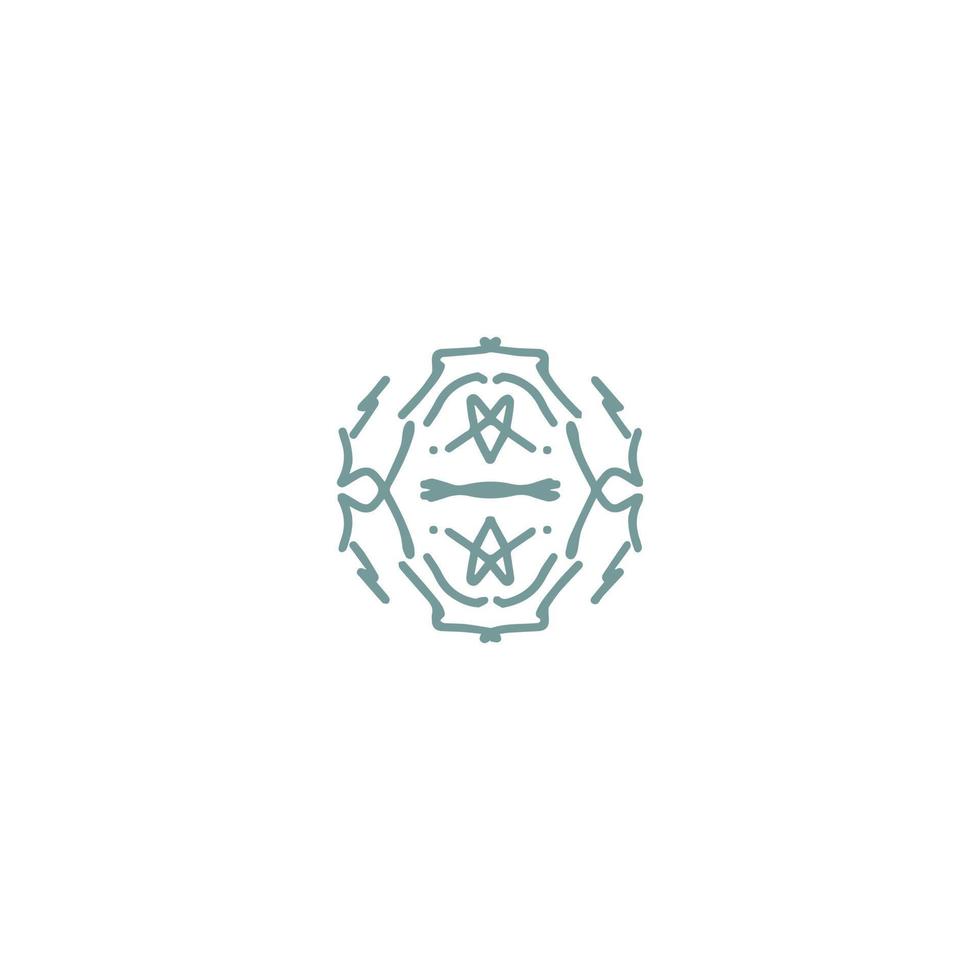 logo with abstract line concept vector